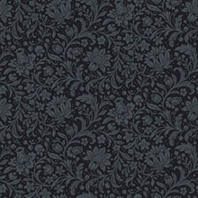 Hague Dark Blue Floral Trail Wallpaper