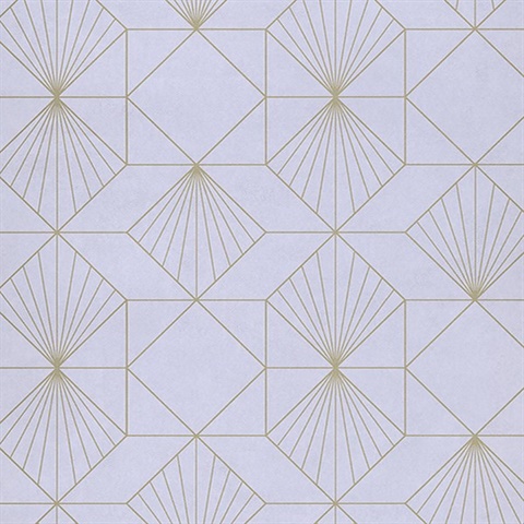 Halcyon Lilac Geometric Wallpaper