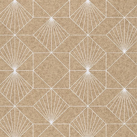 Halcyon Neutral Geometric Wallpaper