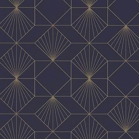 Halcyon Plum Geometric Wallpaper