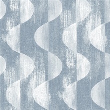 Half Circles Blue Peel and Stick Wallpaper