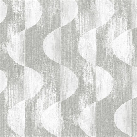 Half Circles Grey Peel and Stick Wallpaper