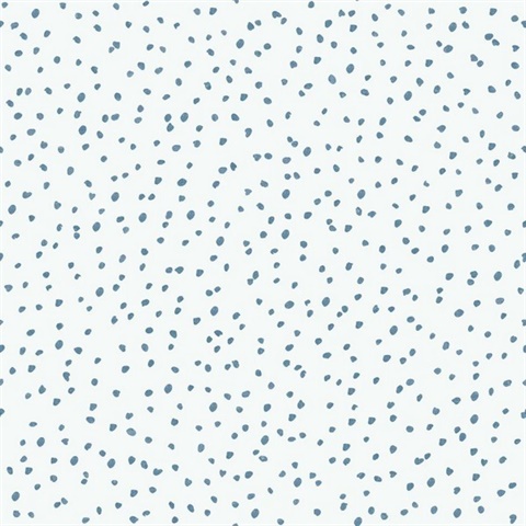 Hand Drawn Confetti Dots Blue Wallpaper