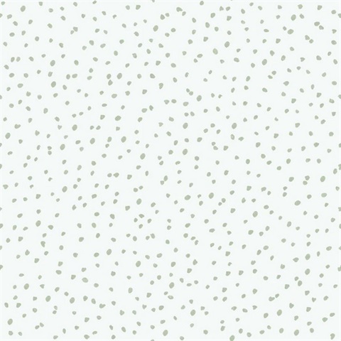 Hand Drawn Confetti Dots Green Wallpaper