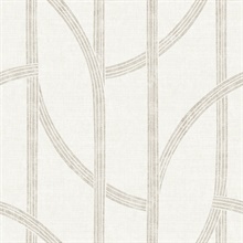 Harlow Champagne Curved Contours Wallpaper