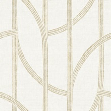 Harlow Gold Curved Contours Wallpaper