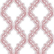 Harmony Coral Ogee Wallpaper