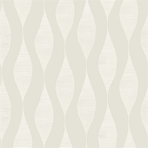 Harmony Oyster Modern Geometric Stripe Wallpaper
