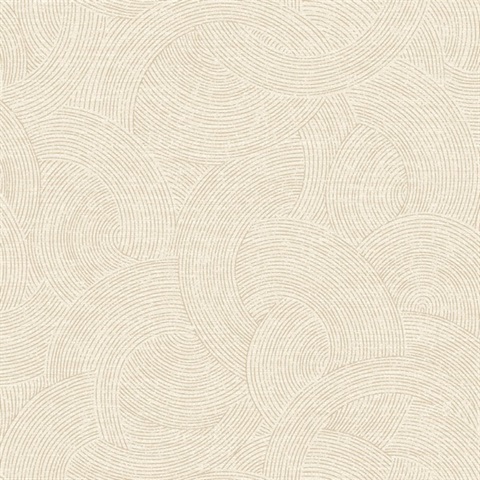 Harrison Champagne Swirling Geometric Wallpaper