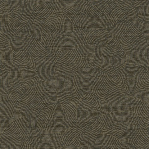 Harrison Charcoal Swirling Geometric Wallpaper