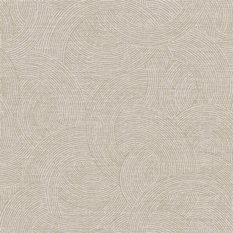 Harrison Pewter Swirling Geometric Wallpaper
