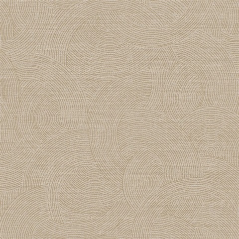 Harrison Taupe Swirling Geometric Wallpaper