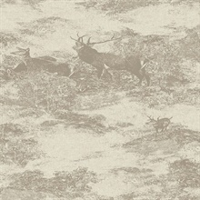 Hart Caramel Deer Toile Wallpaper