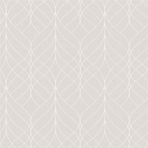 Hartley Mauve Texture Foiled Geometric Ogee Wallpaper