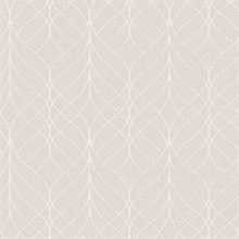 Hartley Mauve Texture Foiled Geometric Ogee Wallpaper