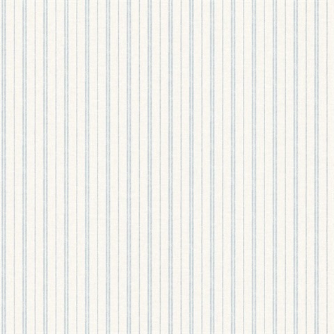 Harville Light Blue Double Stripe Wallpaper