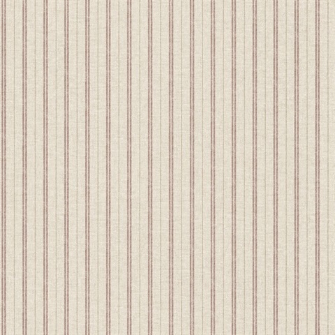 Harville Maroon Double Stripe Wallpaper