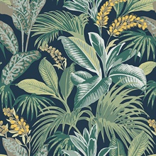 Havana Palm Navy Nights Peel and Stick Wallpaper