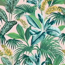 Havana Palm Pink Botanical Peel and Stick Wallpaper