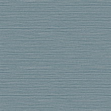Hazen Blue Shimmer Faux Grasscloth Wallpaper