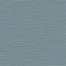 Hazen Blue Shimmer Faux Grasscloth Wallpaper