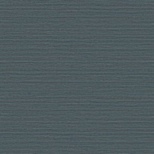 Hazen Dark Blue Shimmer Faux Grasscloth Wallpaper