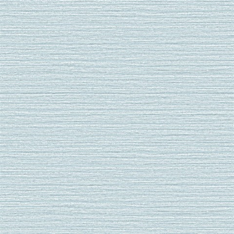 Hazen Light Blue Shimmer Faux Grasscloth Wallpaper