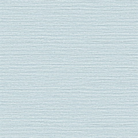 Hazen Light Blue Shimmer Faux Grasscloth Wallpaper
