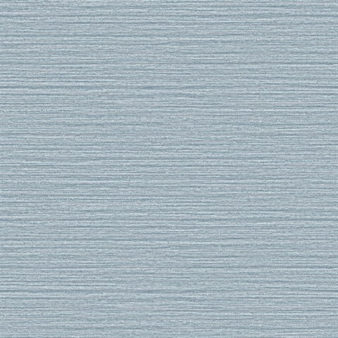 Hazen Sky Blue Shimmer Faux Grasscloth Wallpaper