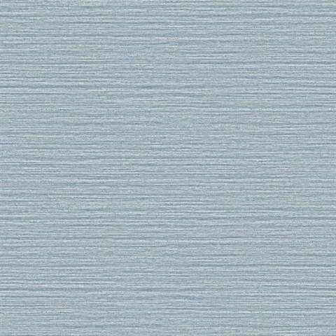 Hazen Sky Blue Shimmer Faux Grasscloth Wallpaper