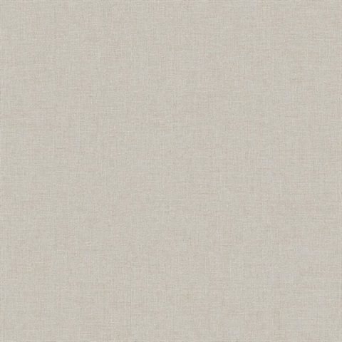Heathered Linen Beige Faux Fabric Wallpaper