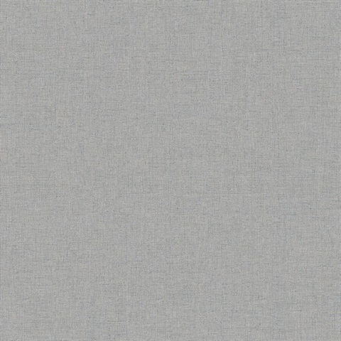Heathered Linen Light Blue Faux Fabric Wallpaper