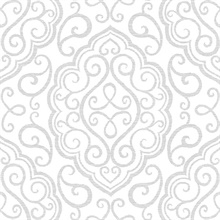 Heavenly Dove Damask Wallpaper