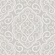 Heavenly Taupe Damask Wallpaper