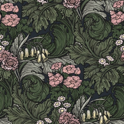 Hedgerovia Pink Wallpaper