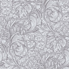 Hedgerovia Silver Grey Wallpaper