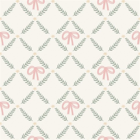 Heirloom Bow Trellis Multi Peel and Stick Wallpaper