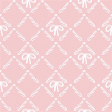 Heirloom Bow Trellis Pink Peel and Stick Wallpaper