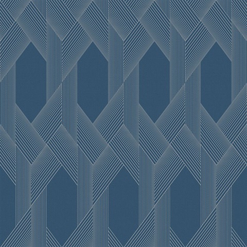 Helena Royal Blue Commercial Wallpaper