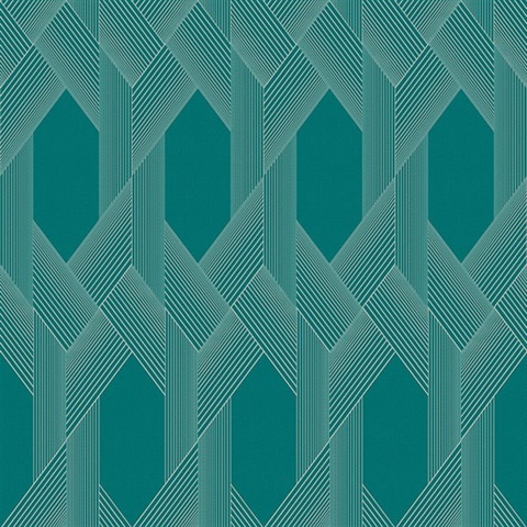 Helena Teal Commercial Wallpaper