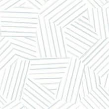 Helene Sky Blue Geometric Lines Wallpaper