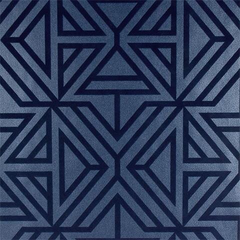 Helios Dark Blue Geometric Felt Surface Wallpaper