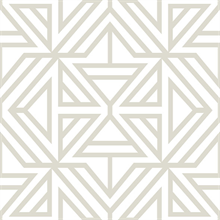 Helios Light Grey &amp; White Geometric Wallpaper