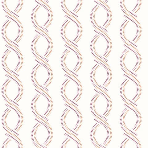 Helix Pink Stripe Wallpaper