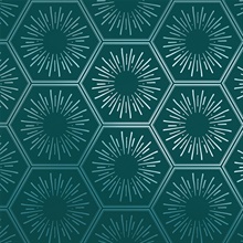 Hello Sunshine Calypso Teal Peel and Stick Wallpaper
