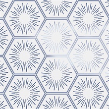 Hello Sunshine Metallic Sapphire Peel and Stick Wallpaper
