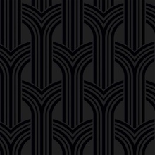 Hendrix New Charcoal Modern Art Deco Wallpaper
