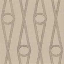 Henlein Gold Ogee Linen Textured Wallpaper
