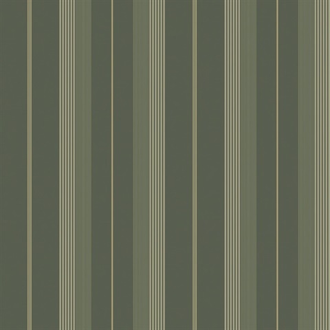 Herrgård Evergreen Stripe Wallpaper