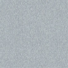 Herringbone Blue Faux Tweed Wallpaper